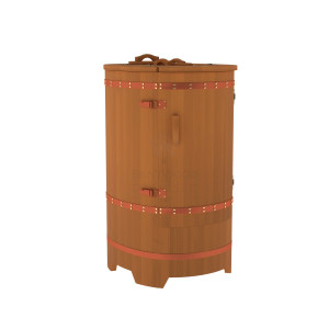 878 Фитобочка прямая "Премиум" цвет коньяк, покрытие тиковым маслом, фурнитура 007 Alyarus