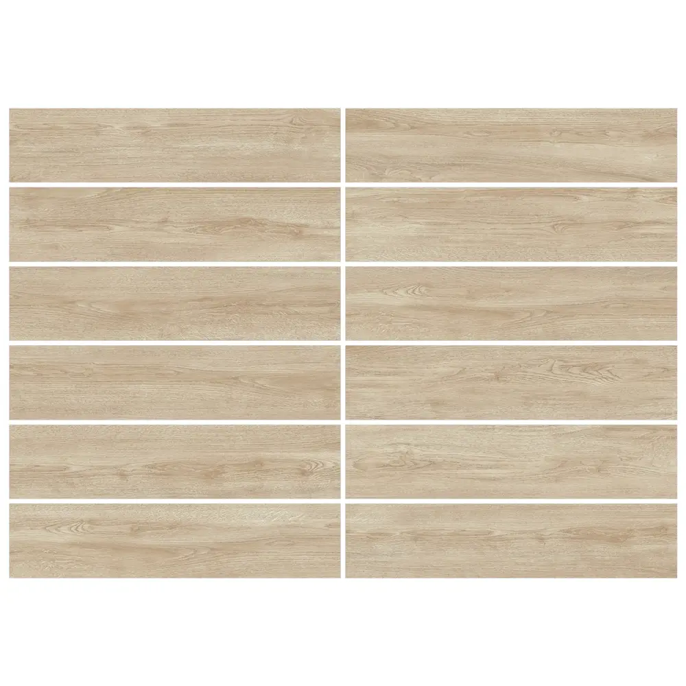 Глазурованный керамогранит Alma Ceramica Tanzania 04 20x90 см 1.62 м² матовый цвет бежевый 89456745 STLM-2010768 - Вид №2
