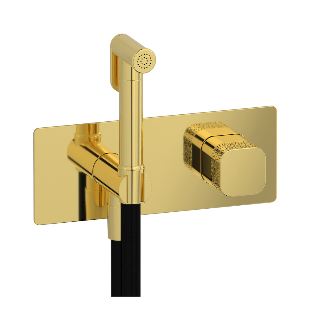 Внешние части гигенического душа со смесителем. WE ARE IB eo706oo_2 Gold Elio