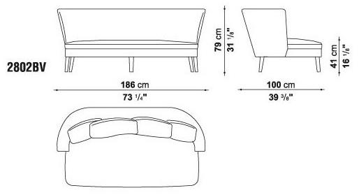 Maxalto 2-местный тканевый диван Febo sun-id-1381423 - Вид №9
