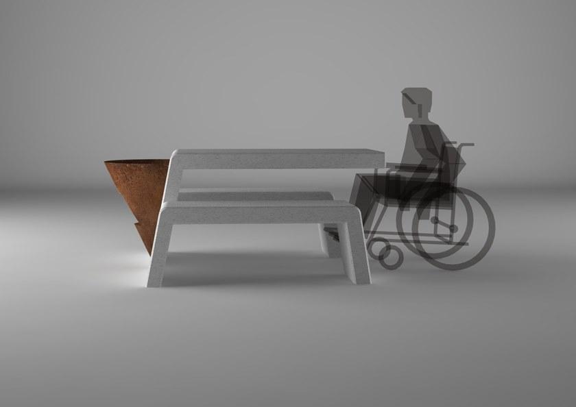 Manufatti Viscio Стол для общественных мест со встроенными скамейками sun-id-1375084 - Вид №3