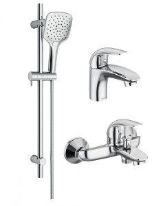 409310000 набор 3 в 1: смес. д/умывальника смес. для ванны/душа душ. комплект Damixa Palace Bit