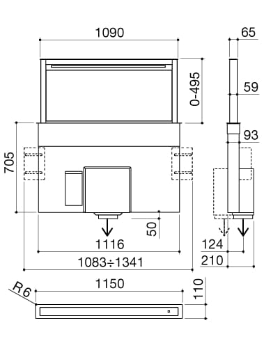 Вытяжка из нержавеющей стали с сенсорным управлением Barazza B_Draft ARCH-00021309