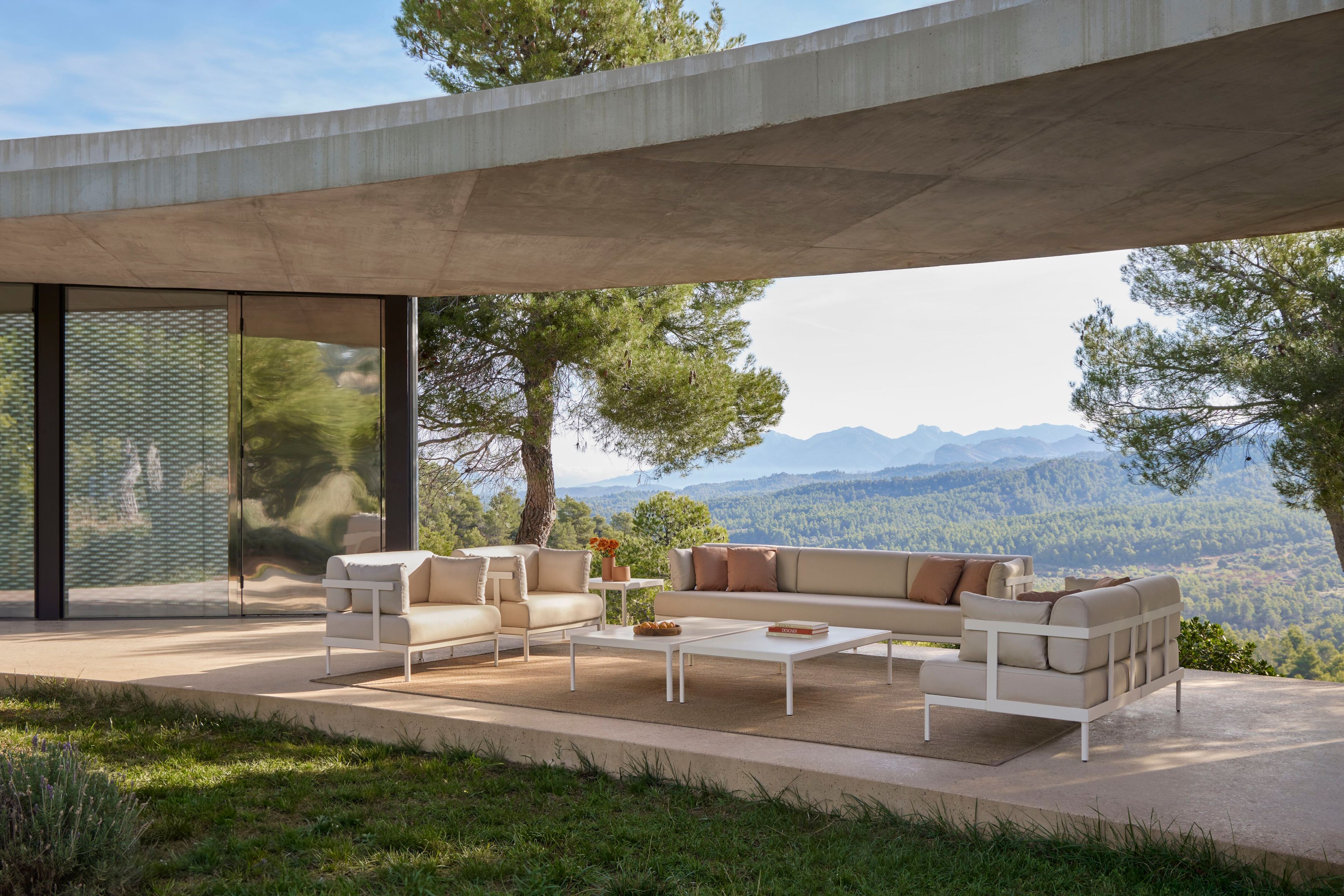 4-местный алюминиевый садовый диван с порошковым покрытием и тканью POINT Legacy ARCH-00066260 - Вид №3