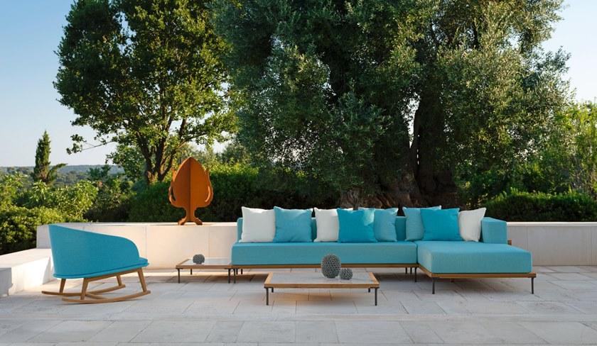 Talenti Кресло-качалка из ткани Cleo teak Clepd - Вид №7