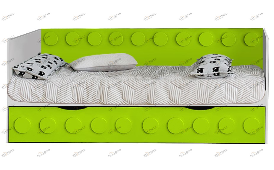 Подростковый диван-кровать с дополнительным спальным местом "Леголенд" МАНДАРИН ЛЕГОЛЕНД 178712 Зеленый Santreyd 