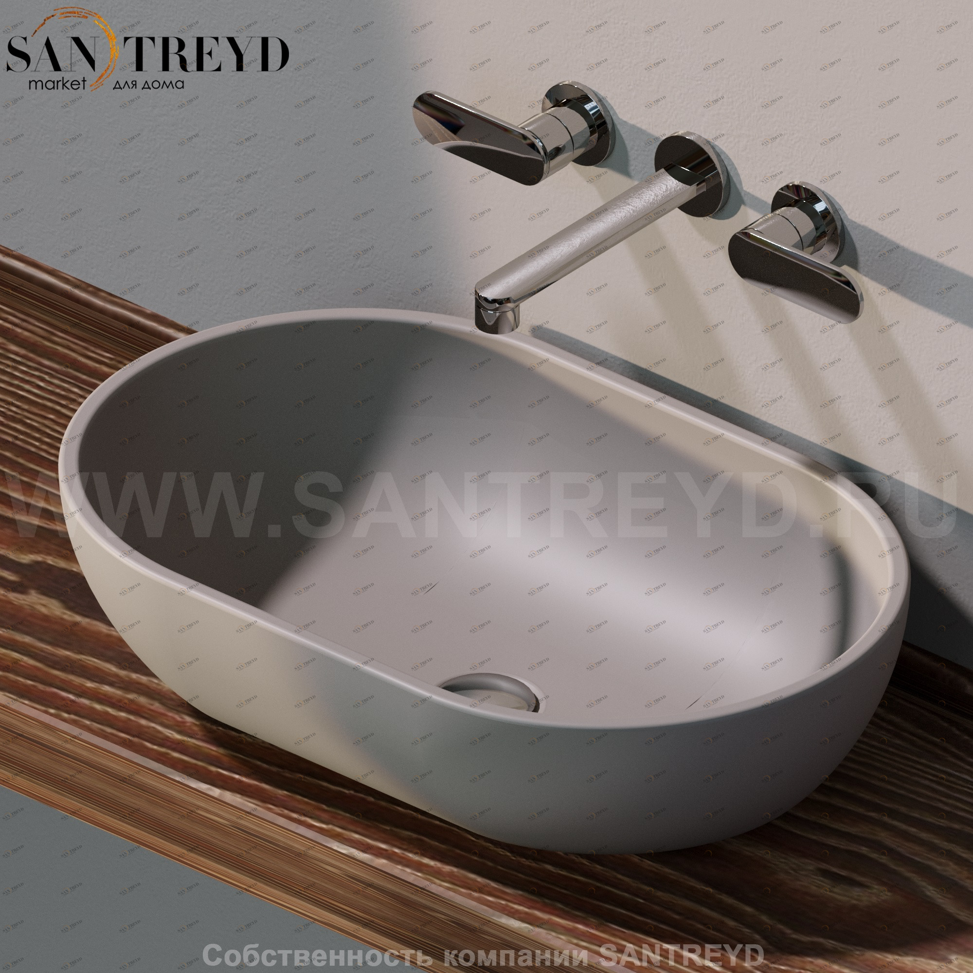 PS62C1019 Накладная раковина на столешницу  овальная Ceramica Flaminia Pass