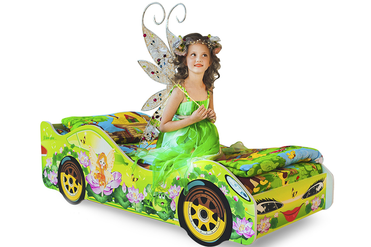 Детская кровать-машина "Сказка" БЕЛЬМАРКО  326755 Зеленый Santreyd  - Вид №2
