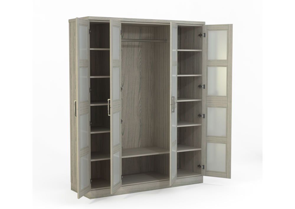 Шкаф распашной четырехстворчатый коричневый "Парма" DREAMLINE ПАРМА 176287 Коричневый - Вид №4