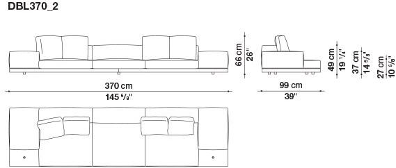 B&B Italia Кожаный диван Dock sun-id-1441060 - Вид №12