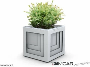 DIMCAR Кашпо металлическое для общественных мест  355-f