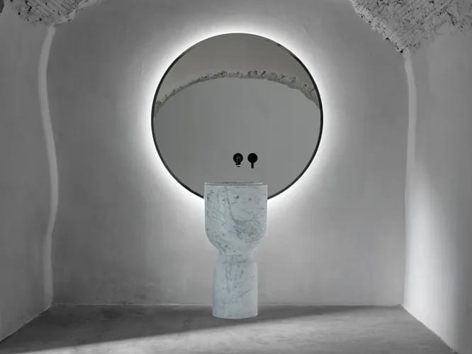 Одинарный круглый отдельно стоящий умывальник из мрамора Inbani ORIGIN ARCH-00039599 - Вид №1