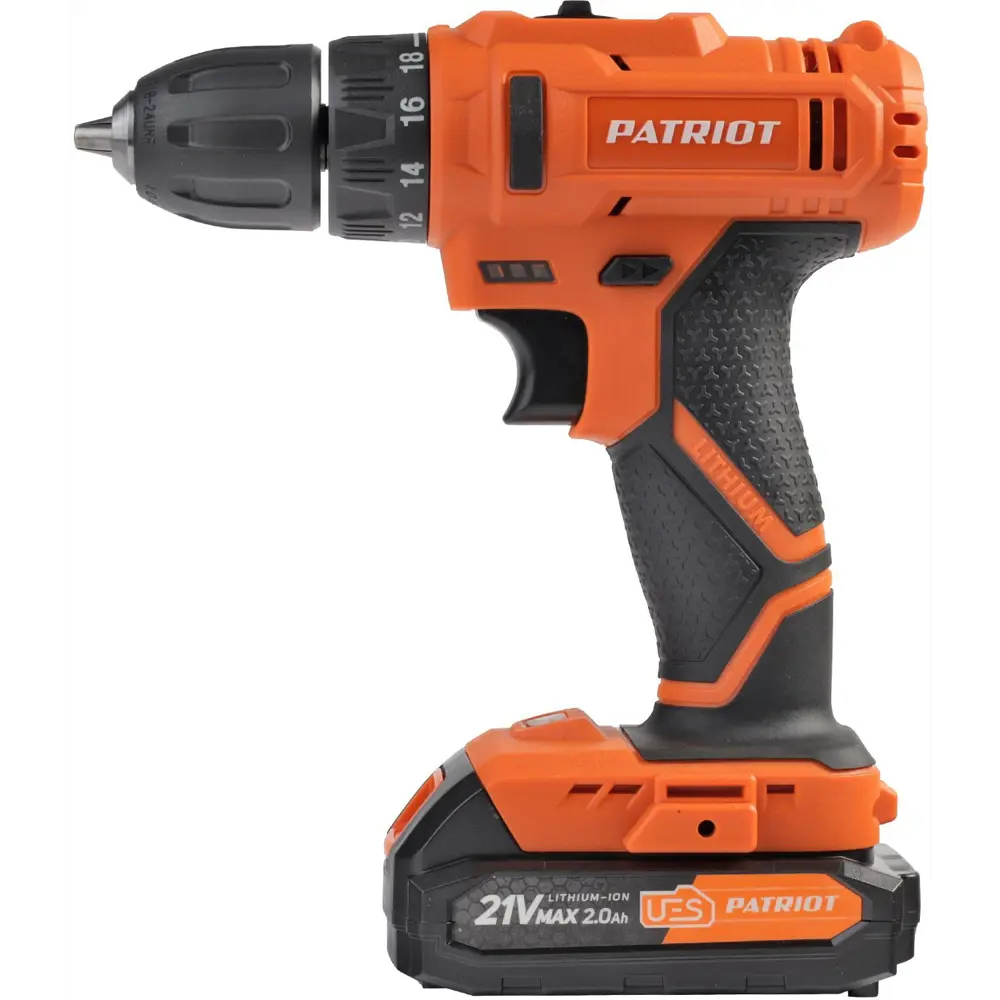 Дрель-шуруповерт аккумуляторная Patriot 189UES, 18 В Li-ion 2x2 Ач 88903133 STLM-2059668  - Вид №2