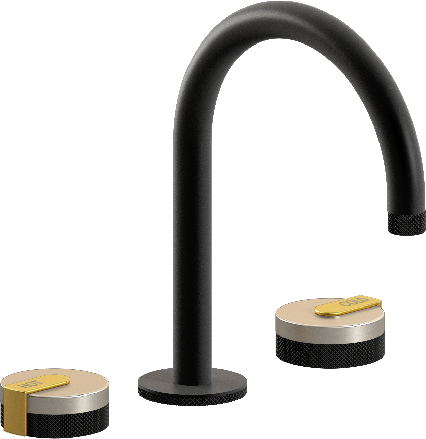 E-11512-R1BNi-L1BAU-MBK Смеситель для умывальника на 3 отвертия GRAFF MOD+