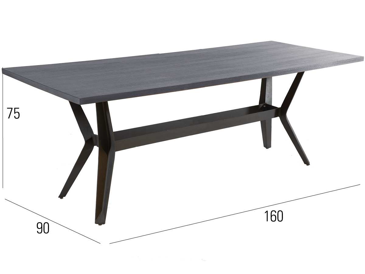 60.00.0360 Универсальный стол 90 х 160 с отверстием для зонта Mbm Tivoli - Вид №2