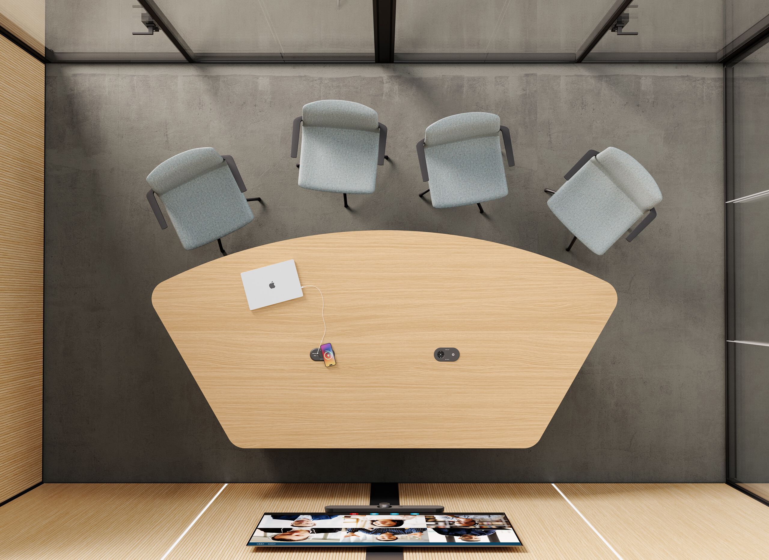 Стол для совещаний с регулируемой высотой FANTONI MEET UP ARCH-00126067