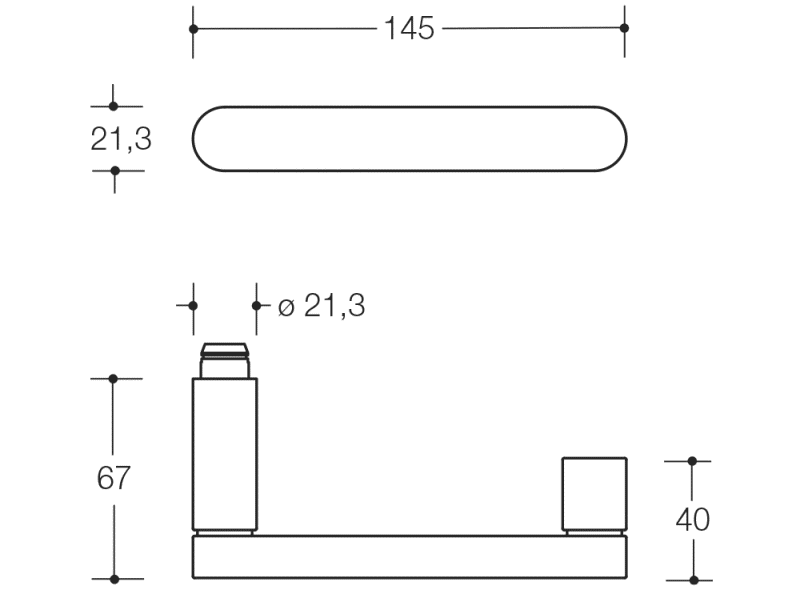 272XAH Дверная ручка (х-техник) HEWI Neuheiten BB  - Вид №1