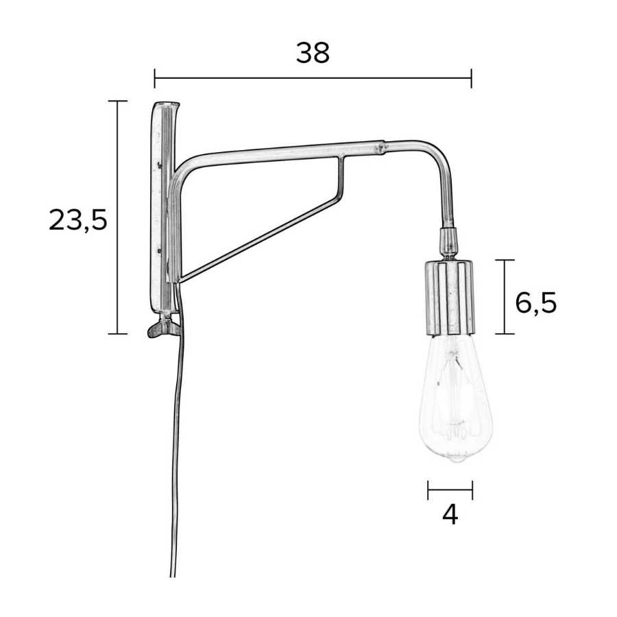 Лампа настенная Lasse White Label Living 5400030 - Вид №8