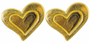 3115806 Аппликация для свечей: Сердцце, 2 части, 3 см, упаковка 2 шт, цвет золотистый Rayher