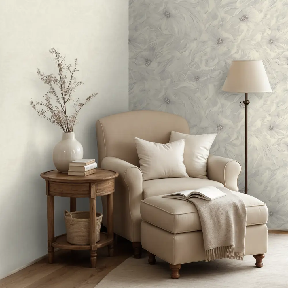 Обои флизелиновые Euro Decor Mia белые 1.06 м ED7304-00 89423756 STLM-2185539 - Вид №4