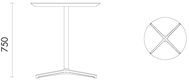 Grado Design Круглый стол из мдф с алюминиевой основой Ray Ray-tb-02 - Вид №8