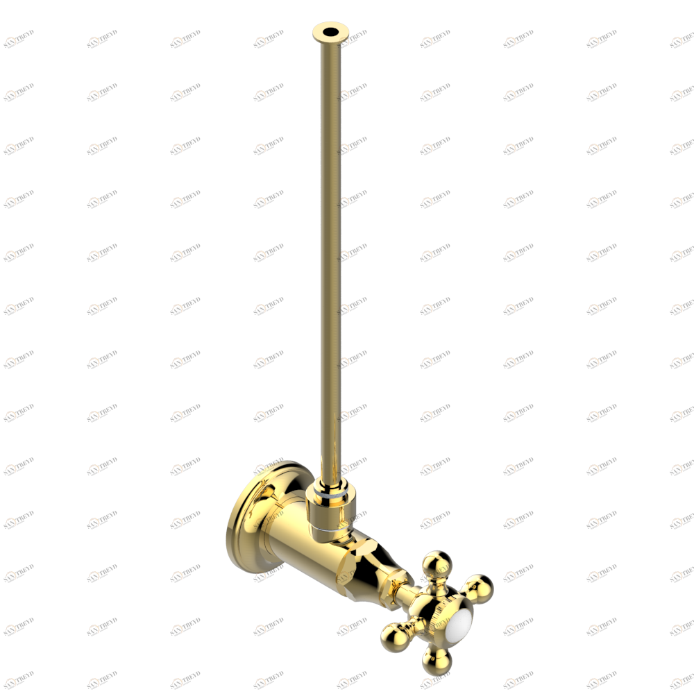 G25-181/S Кран запорный 1/2" стильный регулируемый с 30 cм трубкой Thg-paris 1900 Покрытие PVD золотистый цвет G25-181/S CAT.F