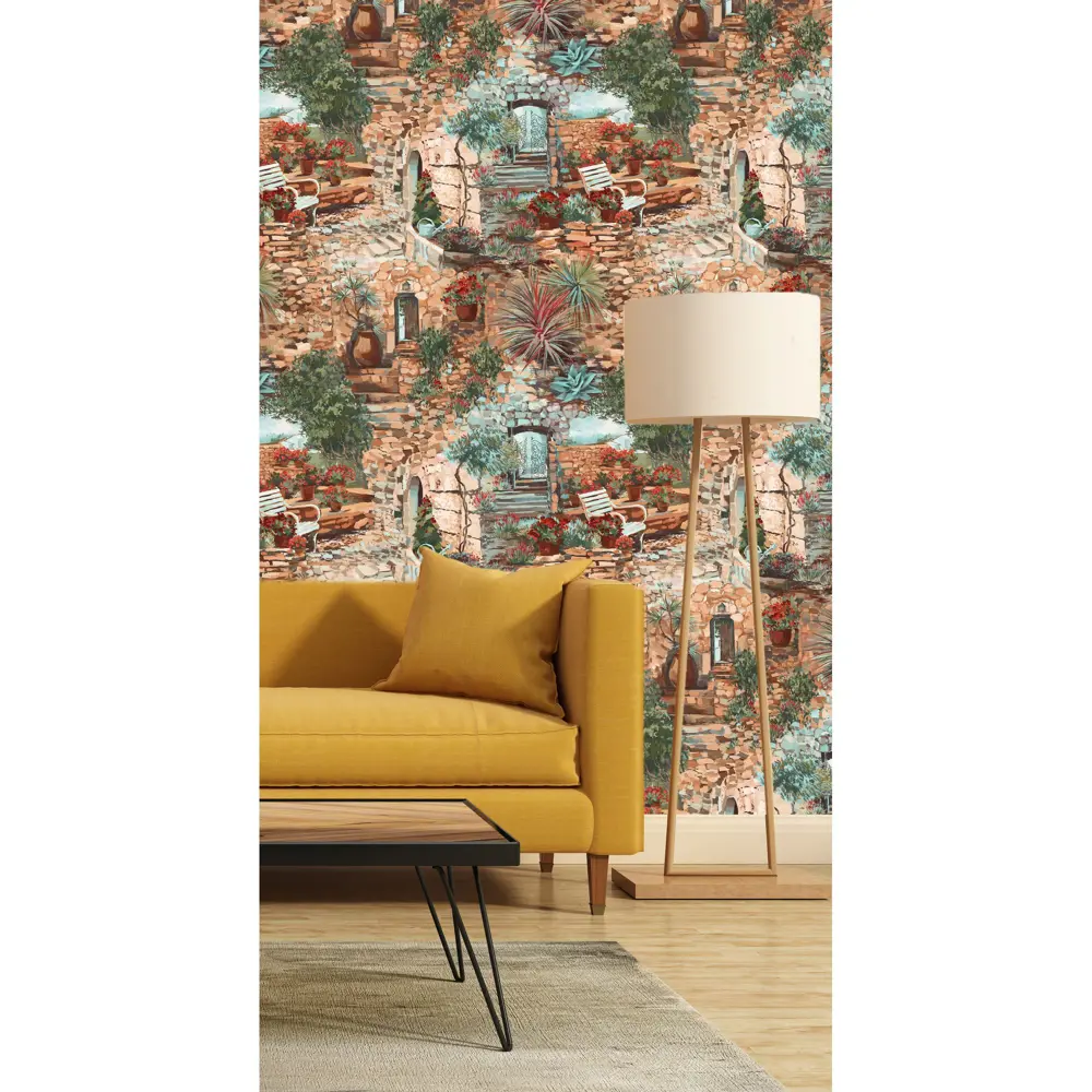 Обои бумажные 0.53х10 м гагры цвет бежевый ED 2008-02 17130573 STLM-2150574 EURO DECOR - Вид №2