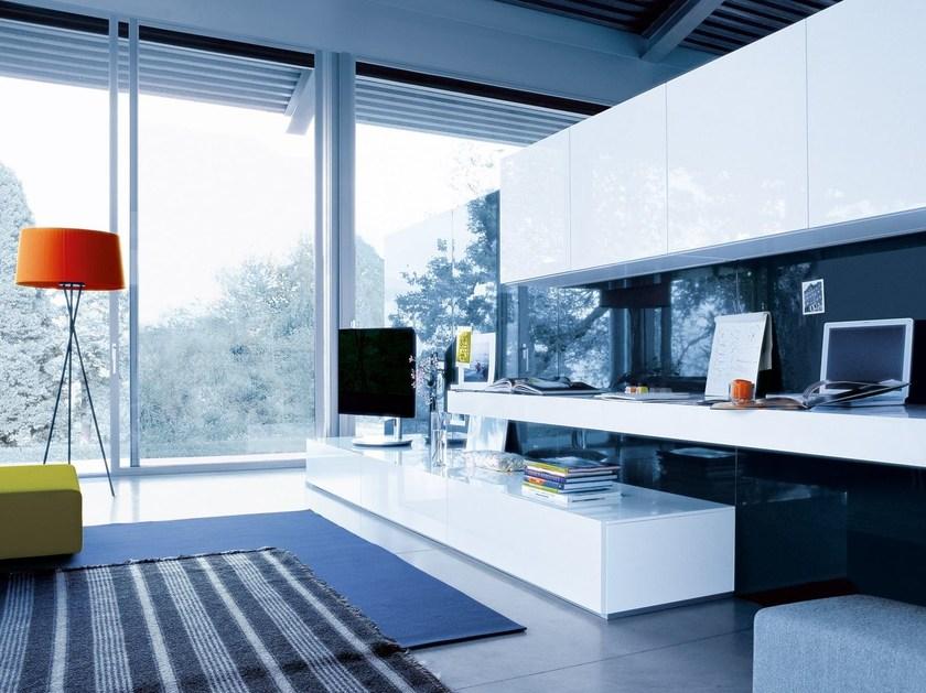 Poliform Модульная лакированная стенка для хранения с подставкой под телевизор sun-id-1460322 - Вид №4