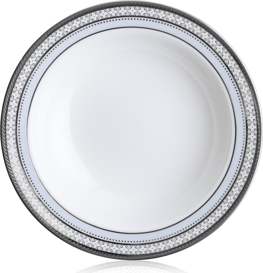 10646042 Noritake Чаша для десерта Noritake "Трефолио,платиновый кант" 15,7см Фарфор, Керамика 