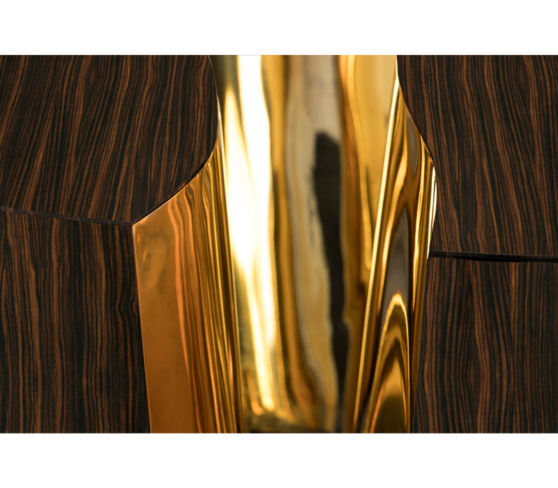 0-017 Овальный центральный стол Lapiaz из черного дерева Boca Do Lobo  - Вид №8