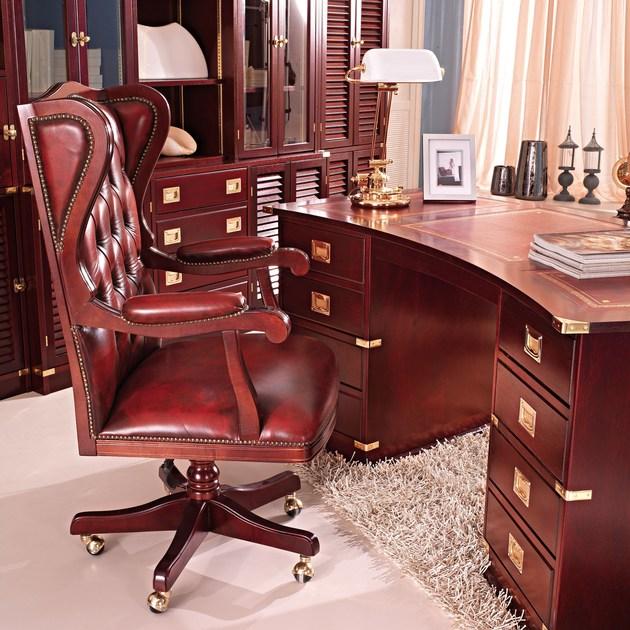 Caroti Прямоугольный письменный стол из массива дерева с ящиками Regent 249 - Вид №3