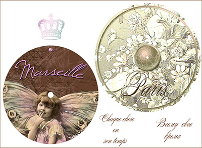 01107 Декупажная карта 21 x 29.7 см "Французские циферблаты мини" Чип-Арт 