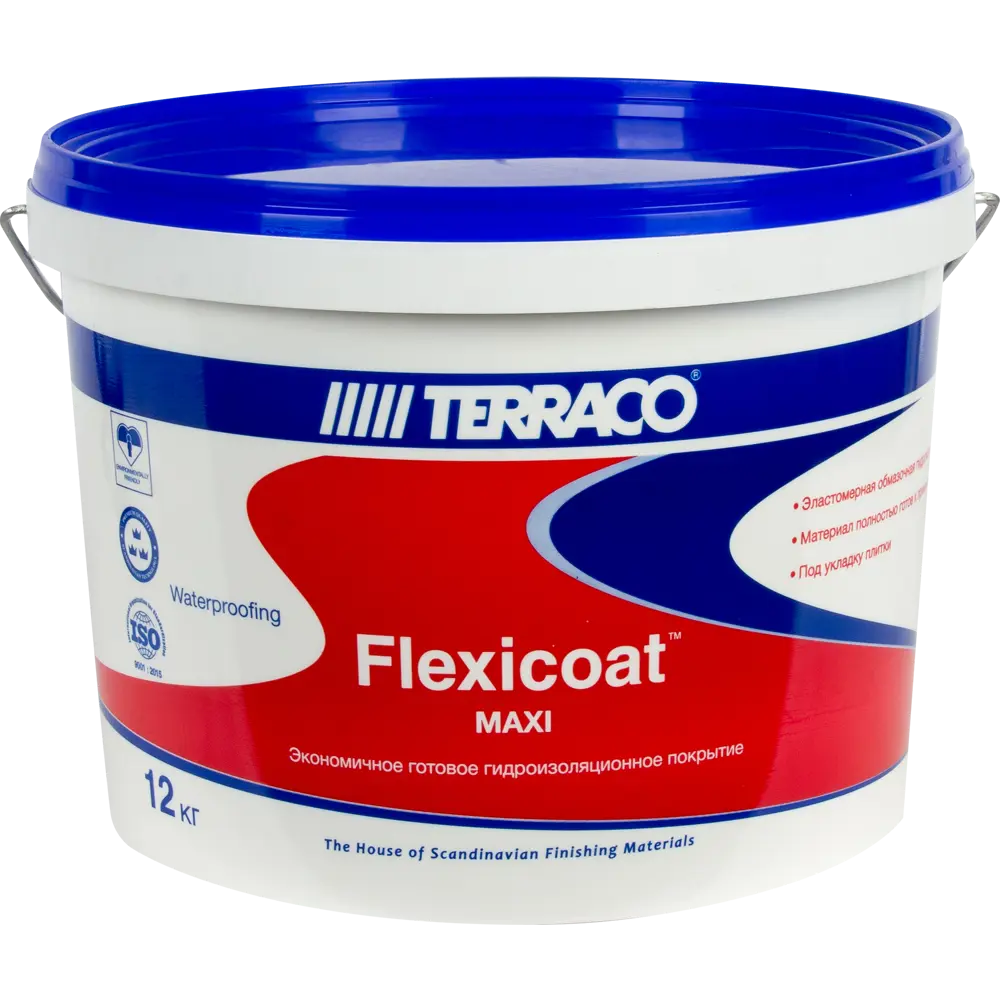 Мастика гидроизоляционная Terraco Флексикоат Maxi 12 кг 82140228 STLM-2130996 Флексикоат Мaxi