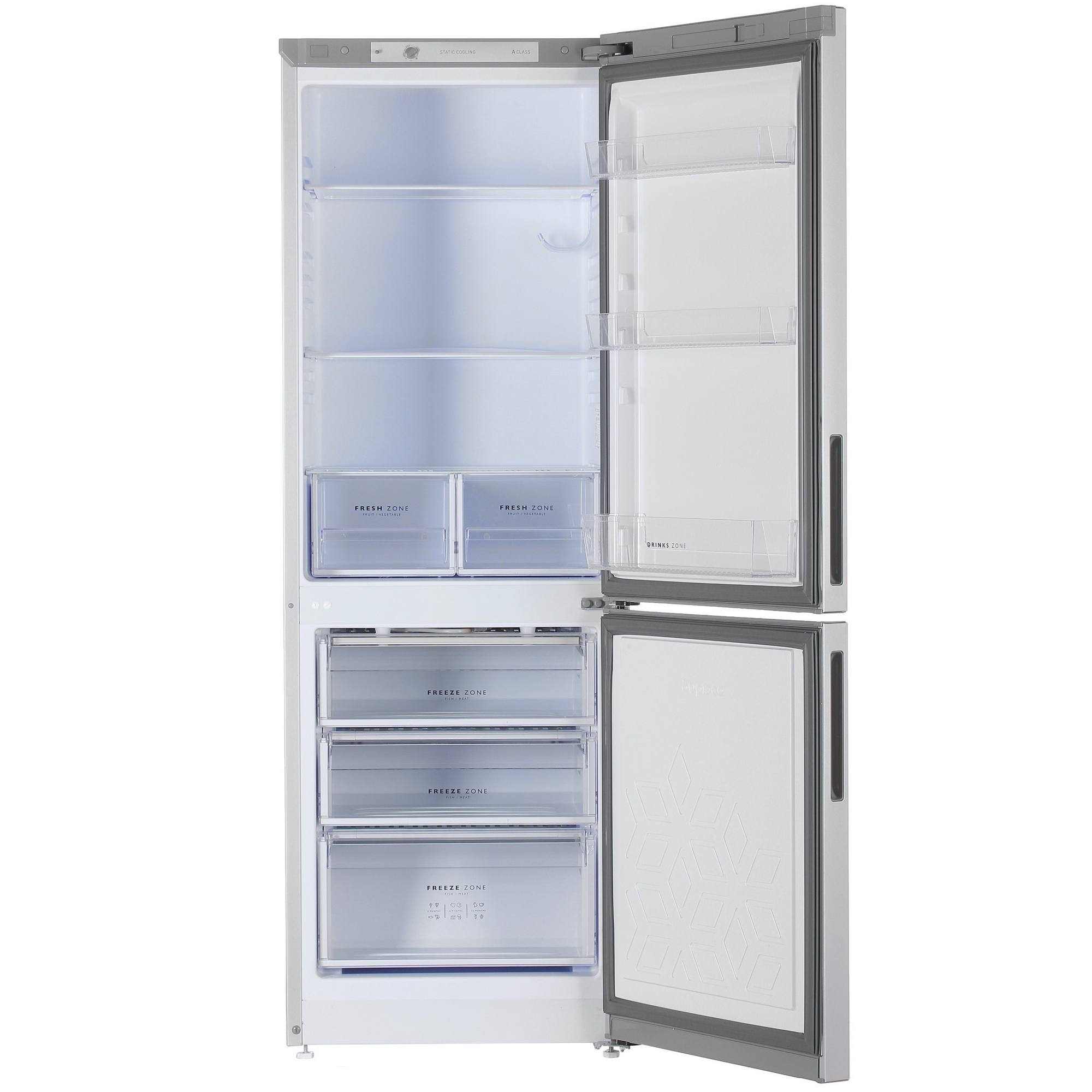 5348124 Холодильник с морозильником   Бирюса M6033 серый STDN-0000757 - Вид №1