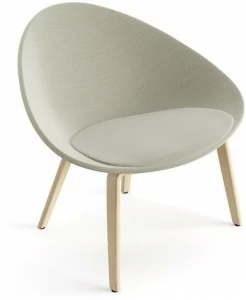 arper Кресло из ткани, ножки из полипропилена и фанеры Adell