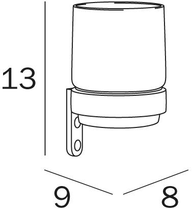 INDA® Подставка для зубных щеток из матового стекла Ego A1310a - Вид №1