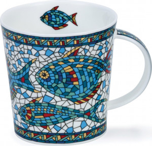 10649775 Dunoon Кружка Dunoon "Рыбки.Мозаика.Ломонд" 320мл Фарфор костяной