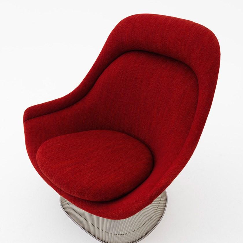 KNOLL Кресло из стали и ткани с подлокотниками Platner sun-id-1394845 - Вид №2