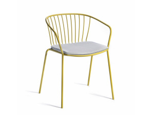 Металлический штабелируемый стул с подлокотниками