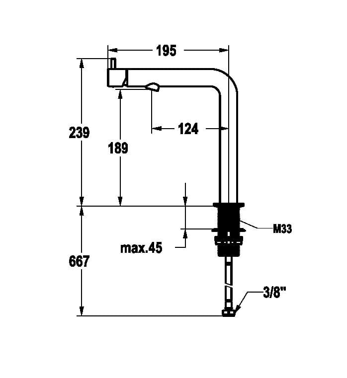 Однорычажный смеситель для раковины KWC ONO E ARCH-00009871 - Вид №1