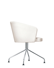 Kicca 021 Кресло с четырехсторонней стальной рамой. Сиденье и спинка мягкие. Et al. Kicca