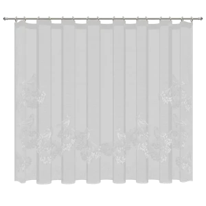 Тюль на ленте для кухни Рассвет 250x160 см цвет белый