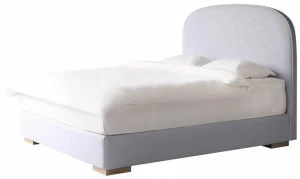 Heavens Двуспальная кровать из ткани с мягким изголовьем