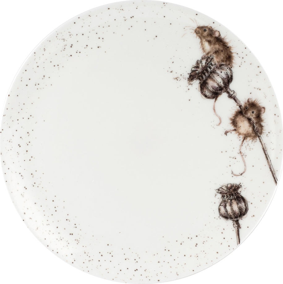 10637568 Royal Worcester Тарелка обеденная Royal Worcester "Забавная фауна","Мыши" 27см Фарфор костяной 