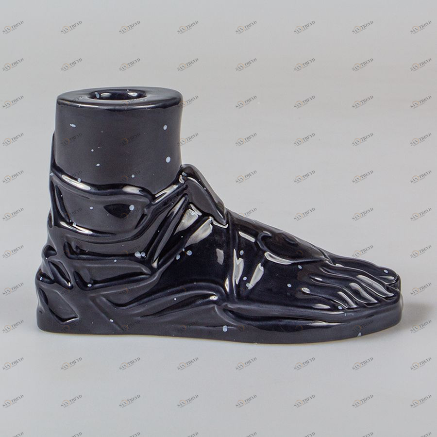 Подсвечник керамический Hestia Krepis синий Doiy DYHESHKBL