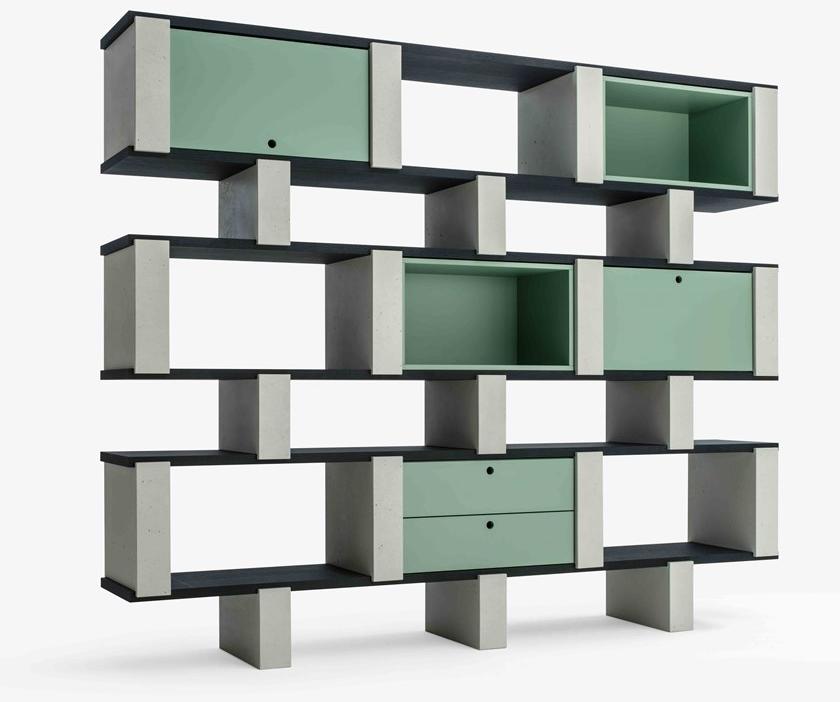 Cimento Открытый книжный шкаф из cimento® Accademia sun-id-1492012 - Вид №12