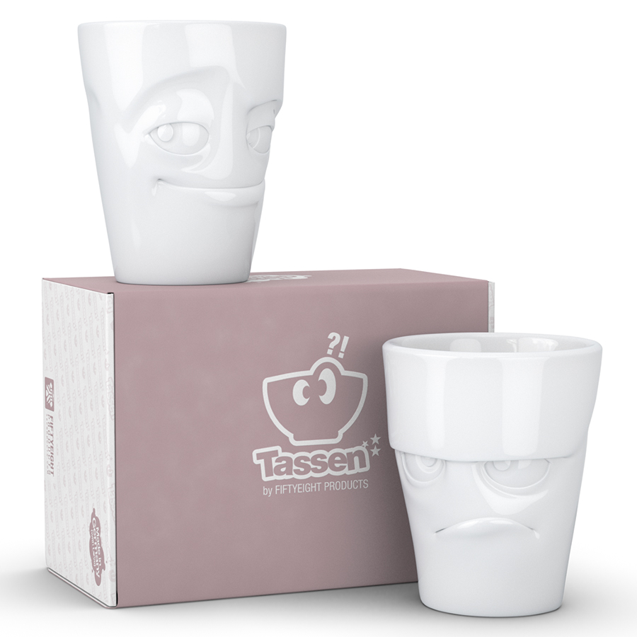 T01.27.01 Набор из 2 кружек tassen grumpy & impish 350 мл белый Tassen by FIFTYEIGHT PRODUCTS  - Вид №1