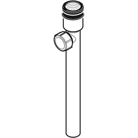 150.245.06.1 Переливная труба Geberit с дополнительным подсоединением и манжетой Geberit  - Вид №1