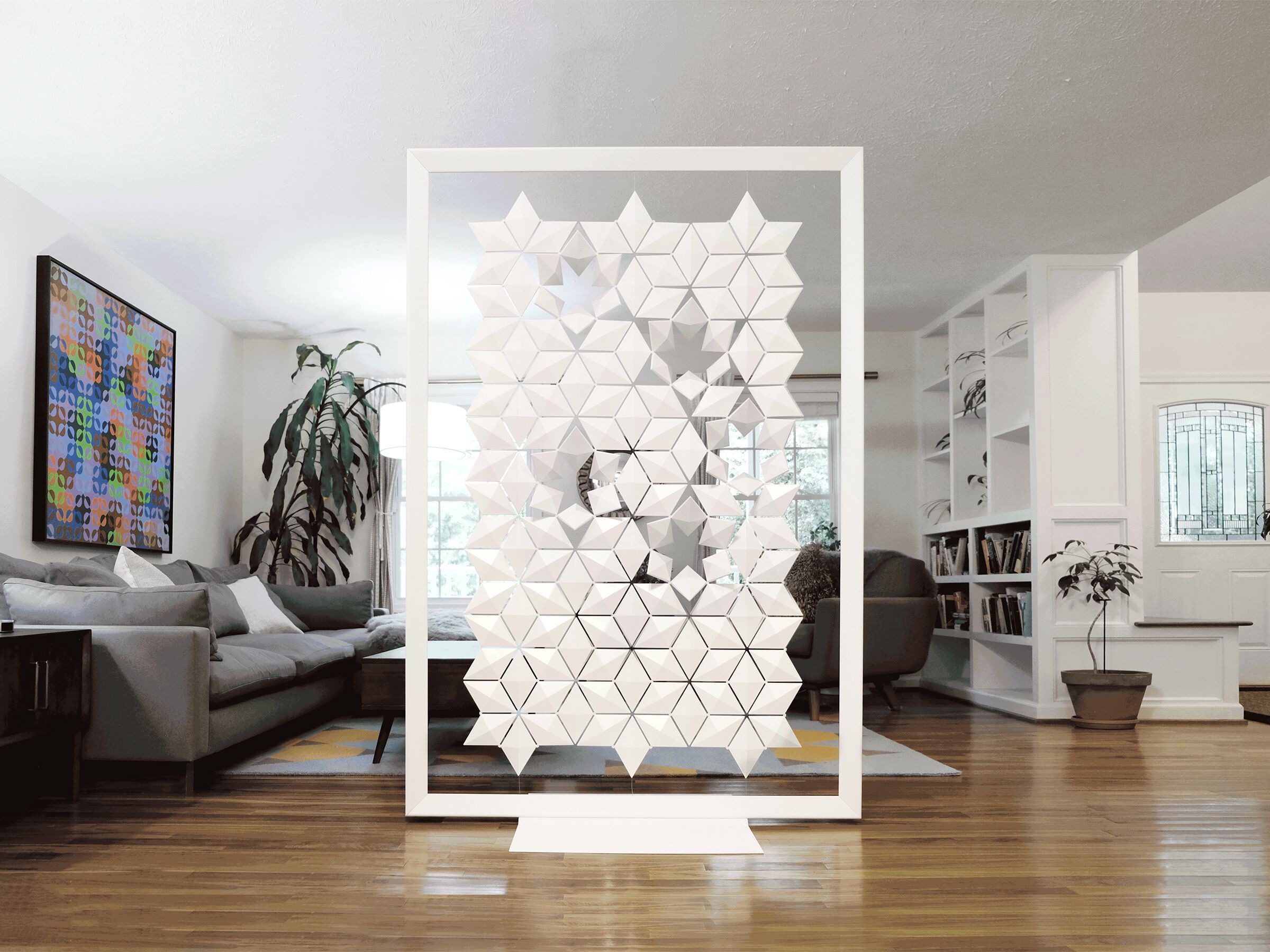 Отдельно стоящая перегородка bloomming FACET 136x200cm bianco ARCH-00044114