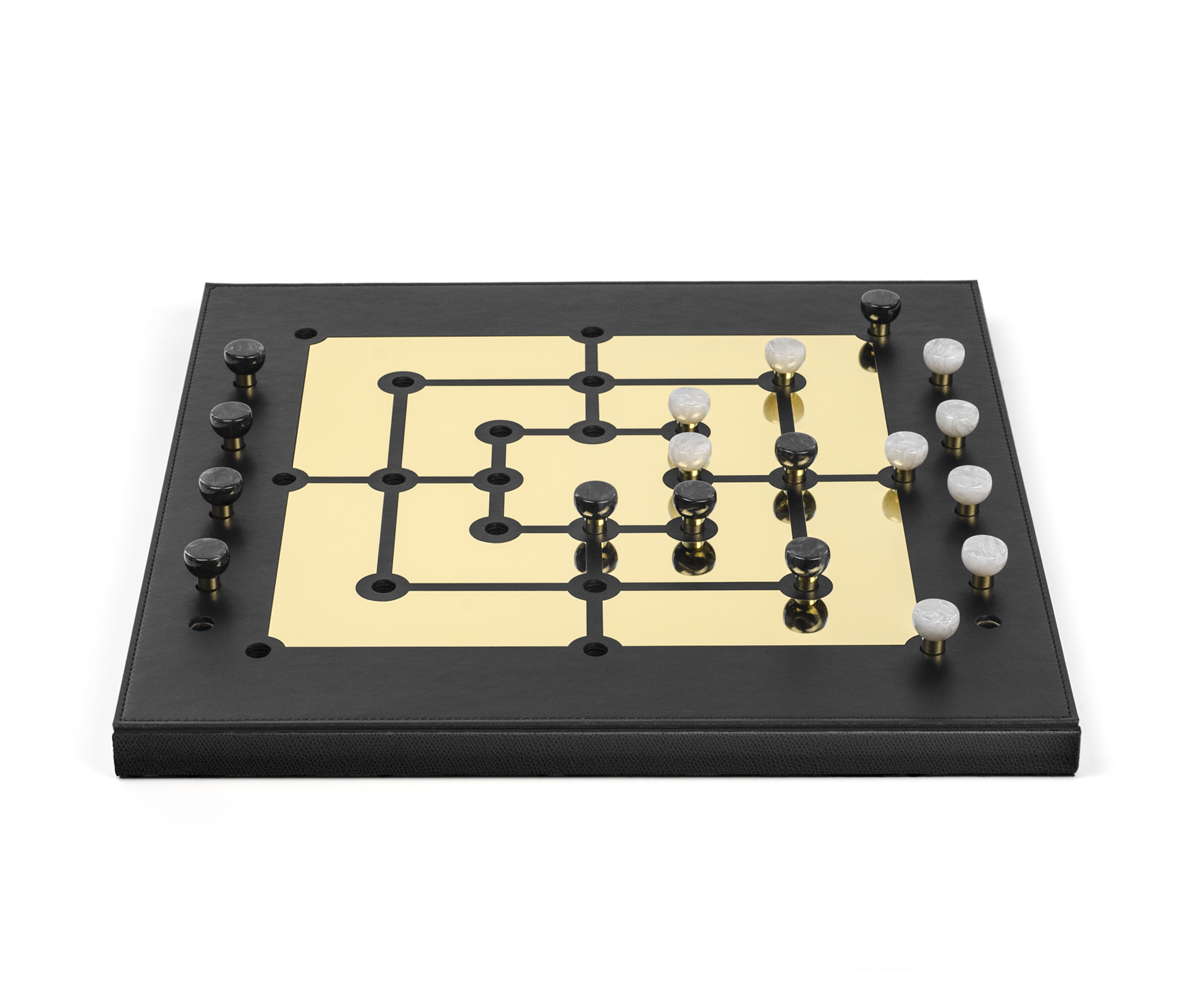 Набор игр Mill Gold - 39X39XH2,5 см / зернистая кожа_серо-коричневый Pinetti 00.1030.029.048 - Вид №1